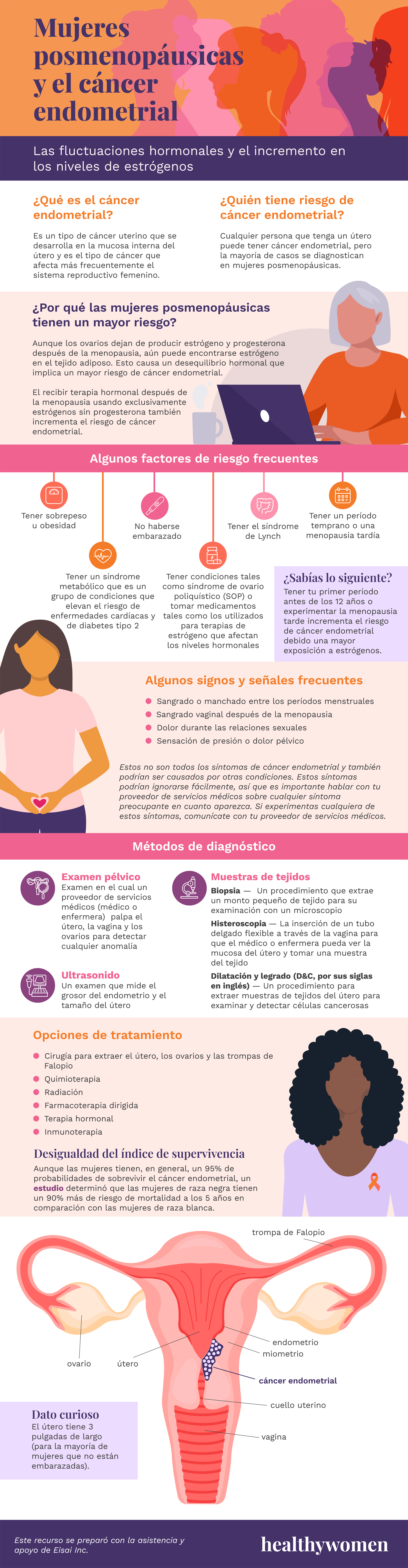 endo cancer Infographic Spanish