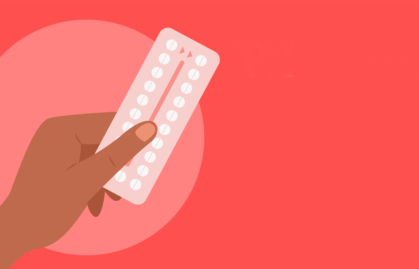 hand holding birth control mini-pill pack