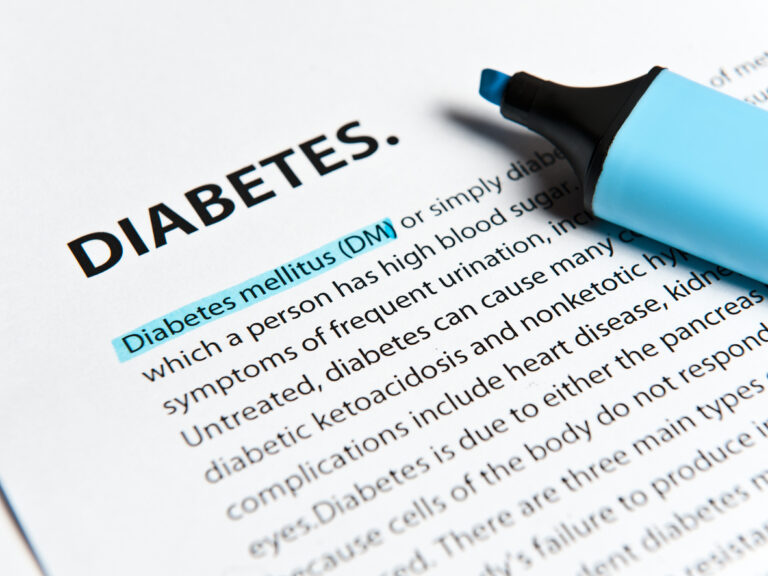 Diabetes text with felt tip pen (Click for more)