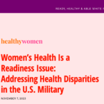 White Paper: Women’s Health Is a Readiness Issue